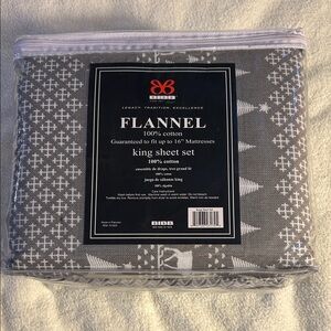Gray Flannel King Sheet Set
